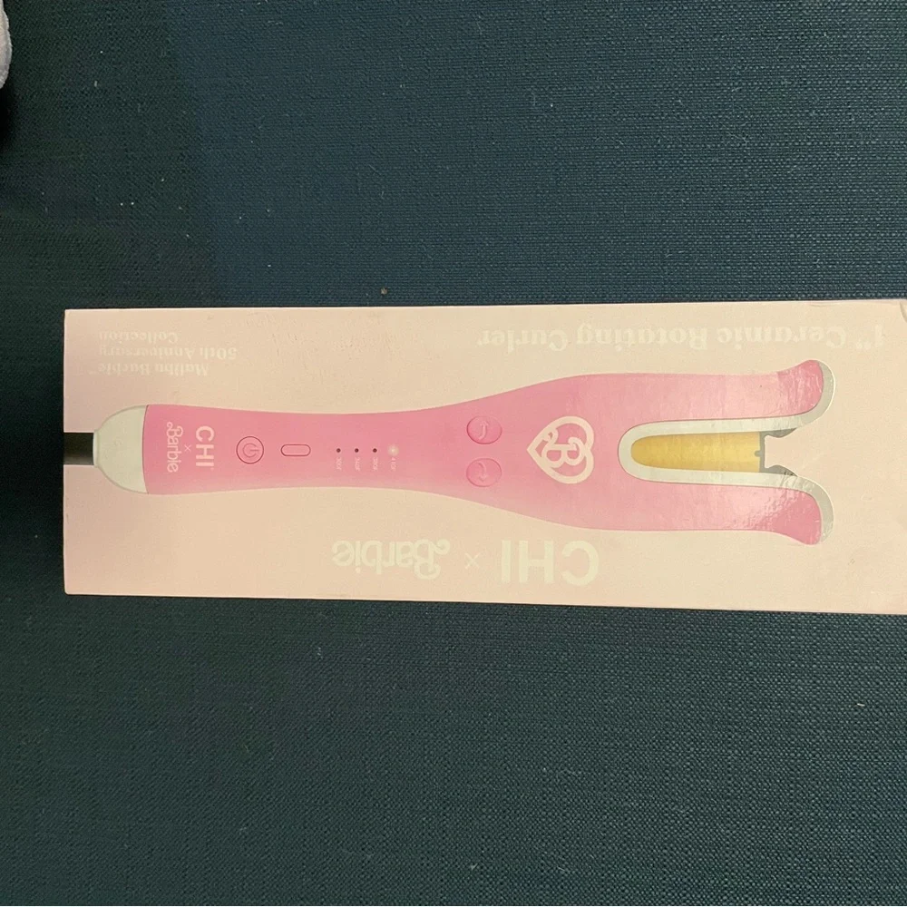 New Chi X Barbie 1” Ceramic Rotating Curler Pink 50th Anniversary Collection